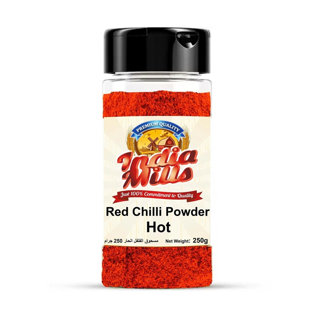 [IM-189] INDIA MILLS Jar Red Chili Powder - Red Hot (24x250GMS)
