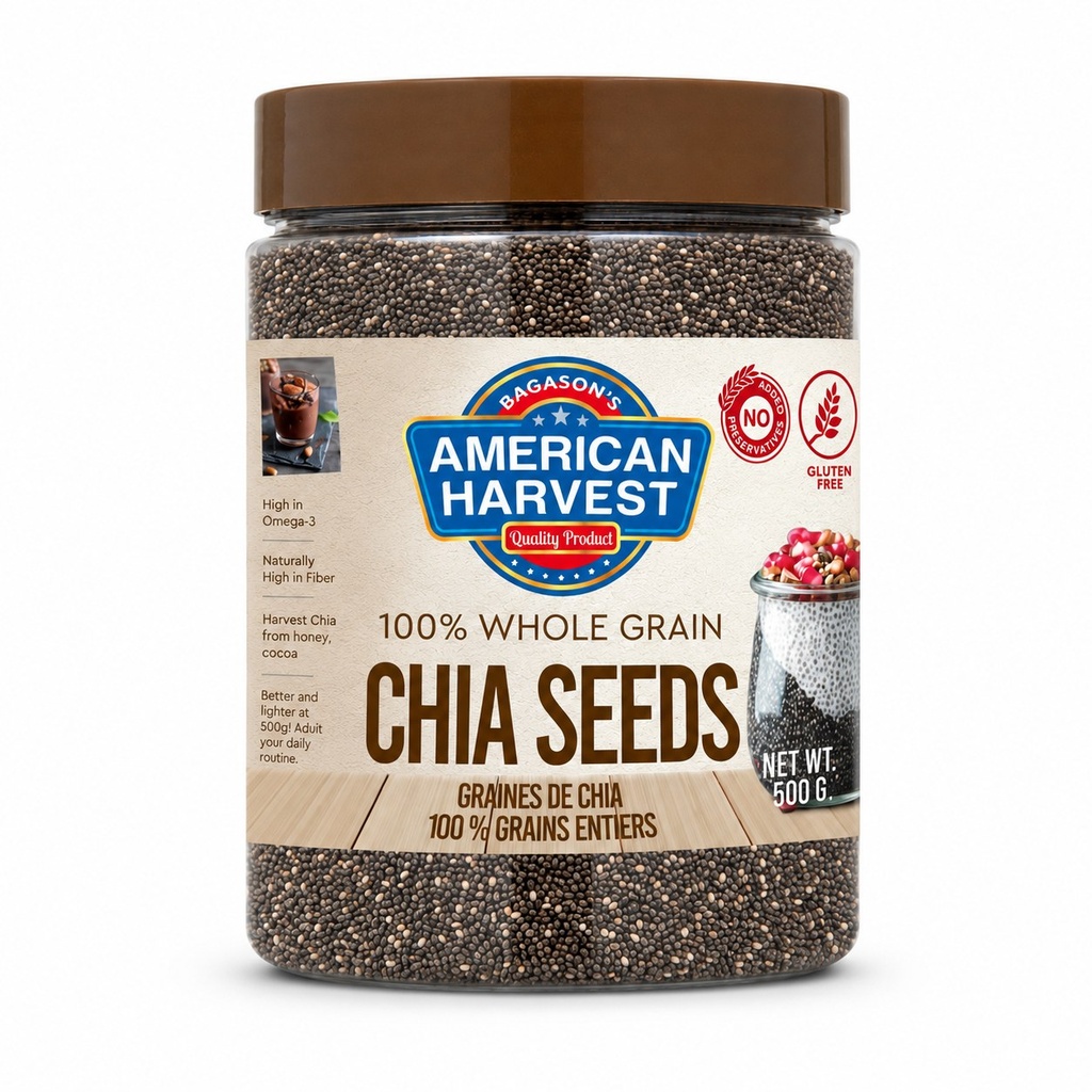 [AH-186] AH CHIA SEEDS (24x500g) Jar