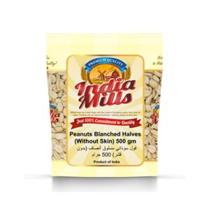 [IM-209] INDIA MILLS	Peanuts Blanched Halves (Without Skin) (24x500G)